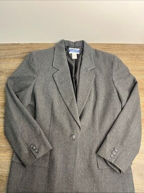 Vintage Pendleton 100% Virgin Wool Blazer Women’s Size 10 Gray USA Made